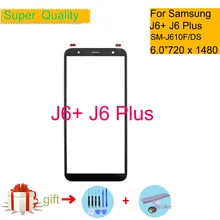 Сенсорный экран 6," для samsung Galaxy J6 Plus J6+ J610 J610F SM-J610F/DS Сенсорная панель ЖК-передняя внешняя стеклянная Замена объектива