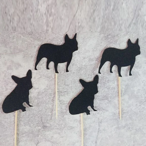 

French Bulldog Cupcake Toppers, cupcake toppers,dog party decor,pet lover Party Decor