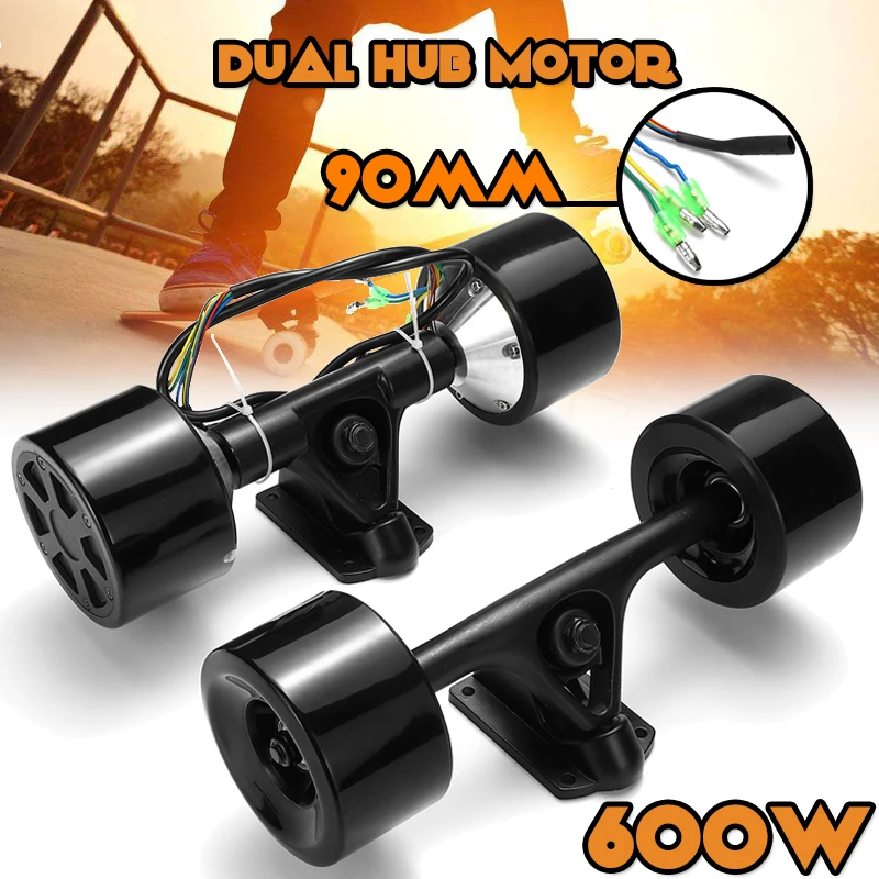 

600W Double Drive Scooter Hub Motor Kit High Power DC Brushless Wheel Motor Remote Control For The Electric Skateboard
