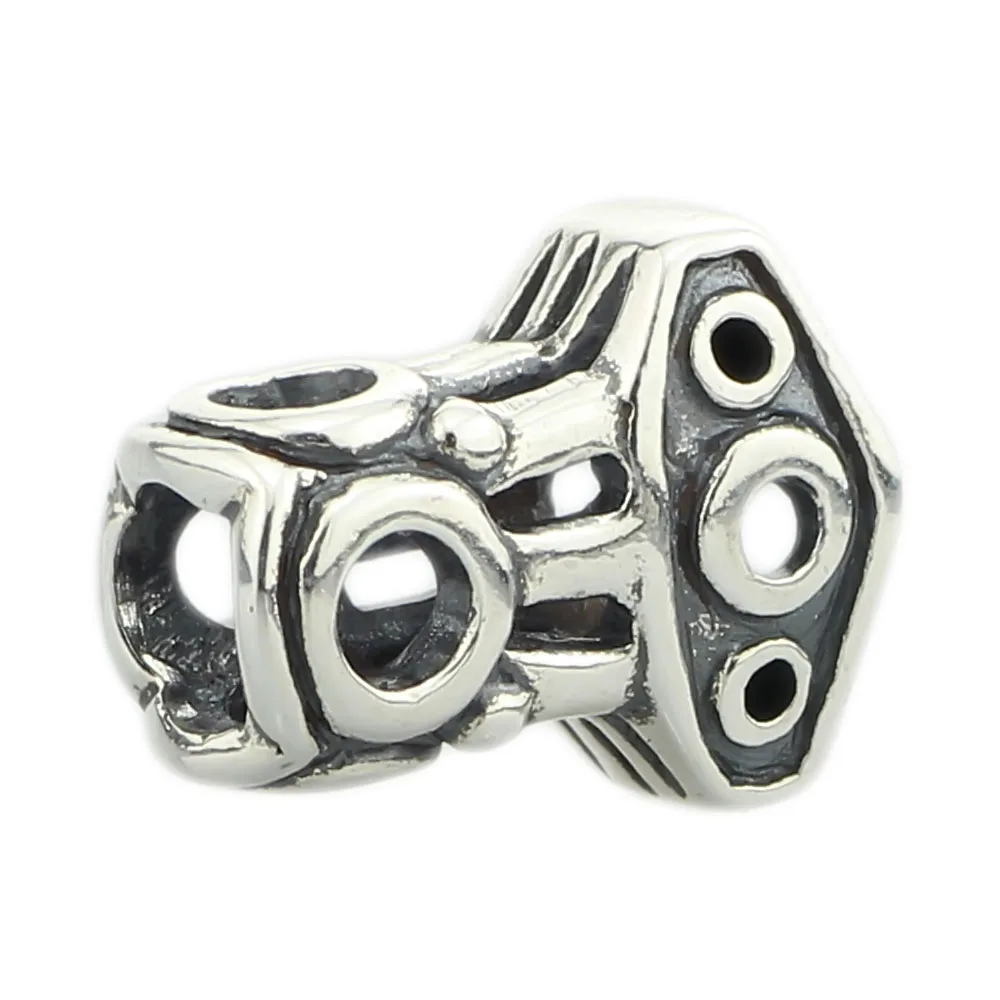 

Beads Hunter 925 Sterling Silver Thor's Hammer Charm Bead Fits European Troll 3.0mm Bracelet Jewelry