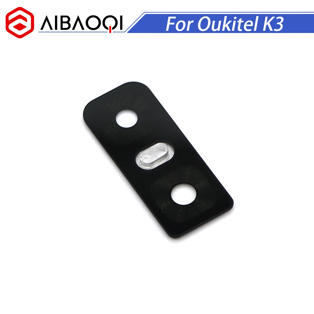 

AiBaoQi New Original Back Camera Glass Protector Back Camera Clear Protective Film+Flash off lampshade For Oukitel K3 Phone