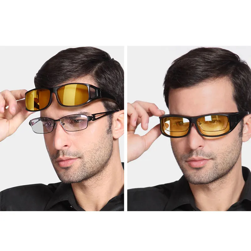 

Men Night Vision Glasses Polarized Yellow Sunglasses Brand Designer Goggles HD Pilot Sun Glasses Driving For Car Reduce Glare