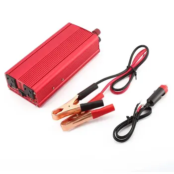 

DC 12V To AC 240V Power Converter Red Dual USB Ports Car Voltage Converter