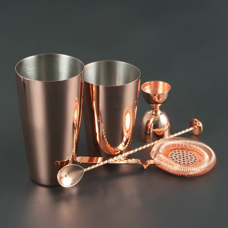 Розовый золотистый Американский барный Коктейльный шейкер|shaker gold|shaker bostonshaker kit |