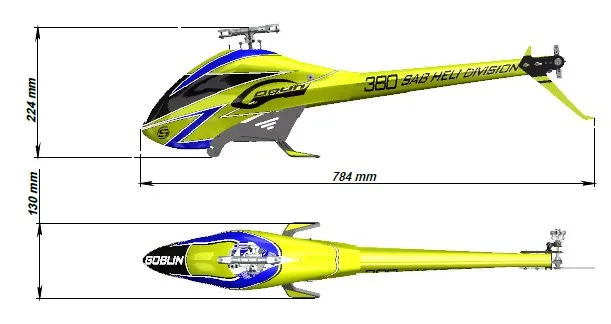 SAB GOBLIN 380 SPORT 2,4 GHz 6CH RC вертолет комплект подходит