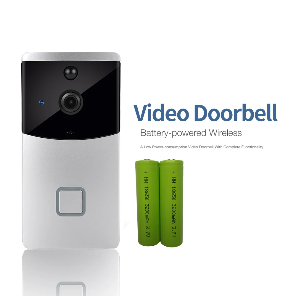 CUSAM Smart Wireless WiFi Video Doorbell 720P HD Camera Door Phone Intercom Two Way Audio Night Vision Motion Sensor Battery