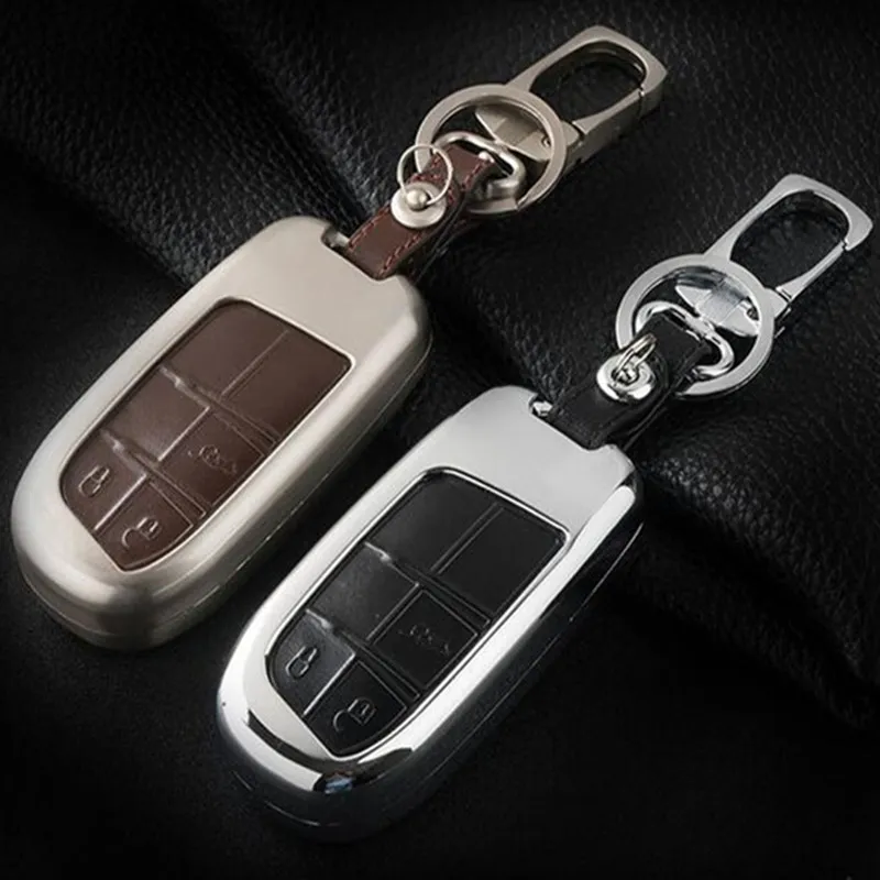 Кольцо для автомобильного ключа из сплава и кожи Chrysler изящный чехол 300C лучший