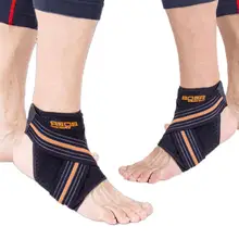 Поддержка лодыжки регулируемый высокий эластичный бинт компрессионный Вязание спортивный протектор Баскетбол Футбол Лодыжка протектор