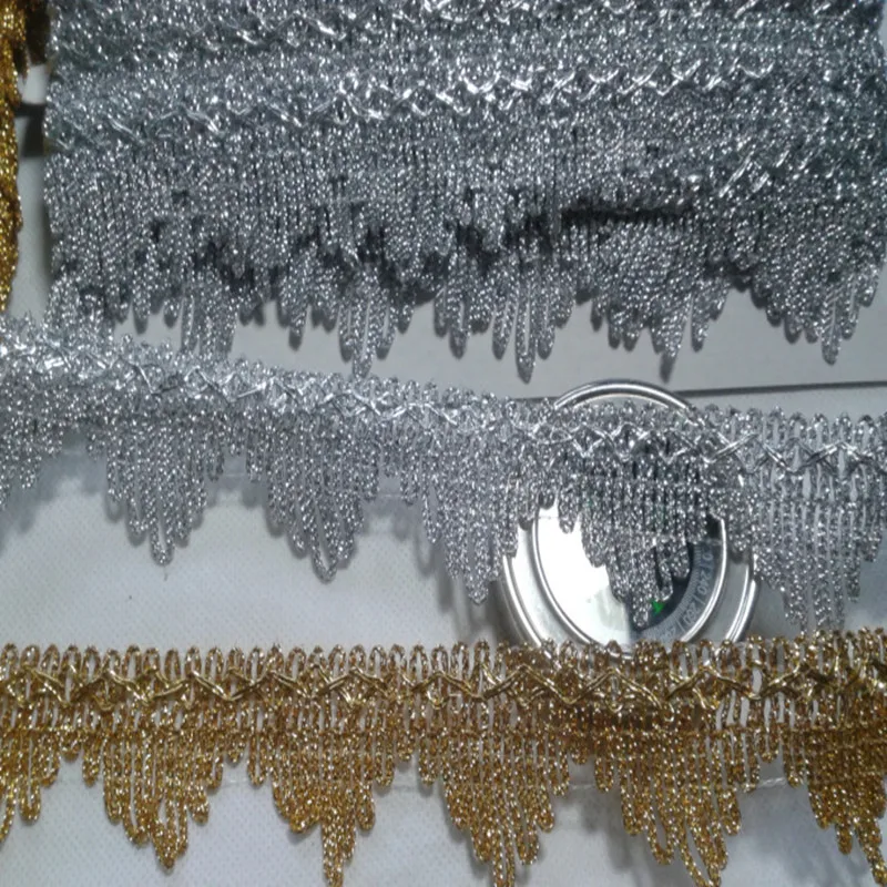 Бесплатная доставка 50 ярдов Золотой Серебряный Африканский кружевной материал