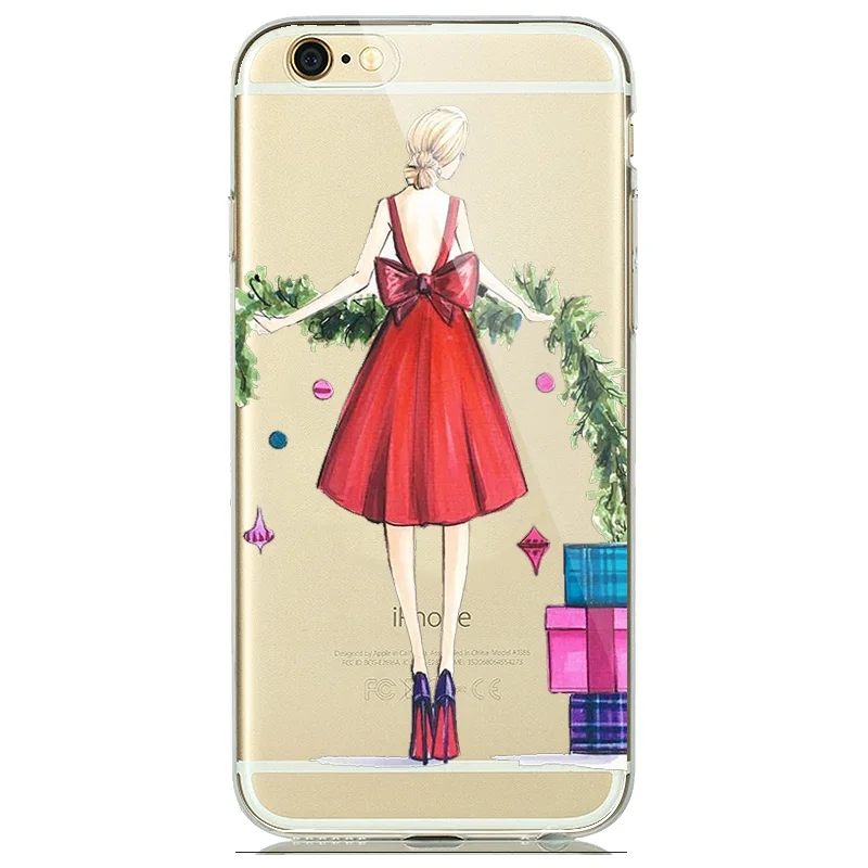 Fashion illustration Shopping Modern Girls Ladys Dress Case for coque iphone 8 7 6S 5 5SE Silicone Cases Cartoon Cover Capinhas Fashion illustration Shopping Modern Girls Ladys Dress Case for coque iphone 8 7 6S 5 5SE Silicone Cases Cartoon Cover Capinhas