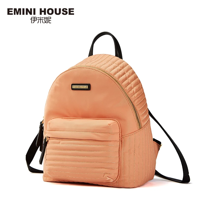 EMINI HOUSE Nylon School Bag Backpack Female Multi function Roomy