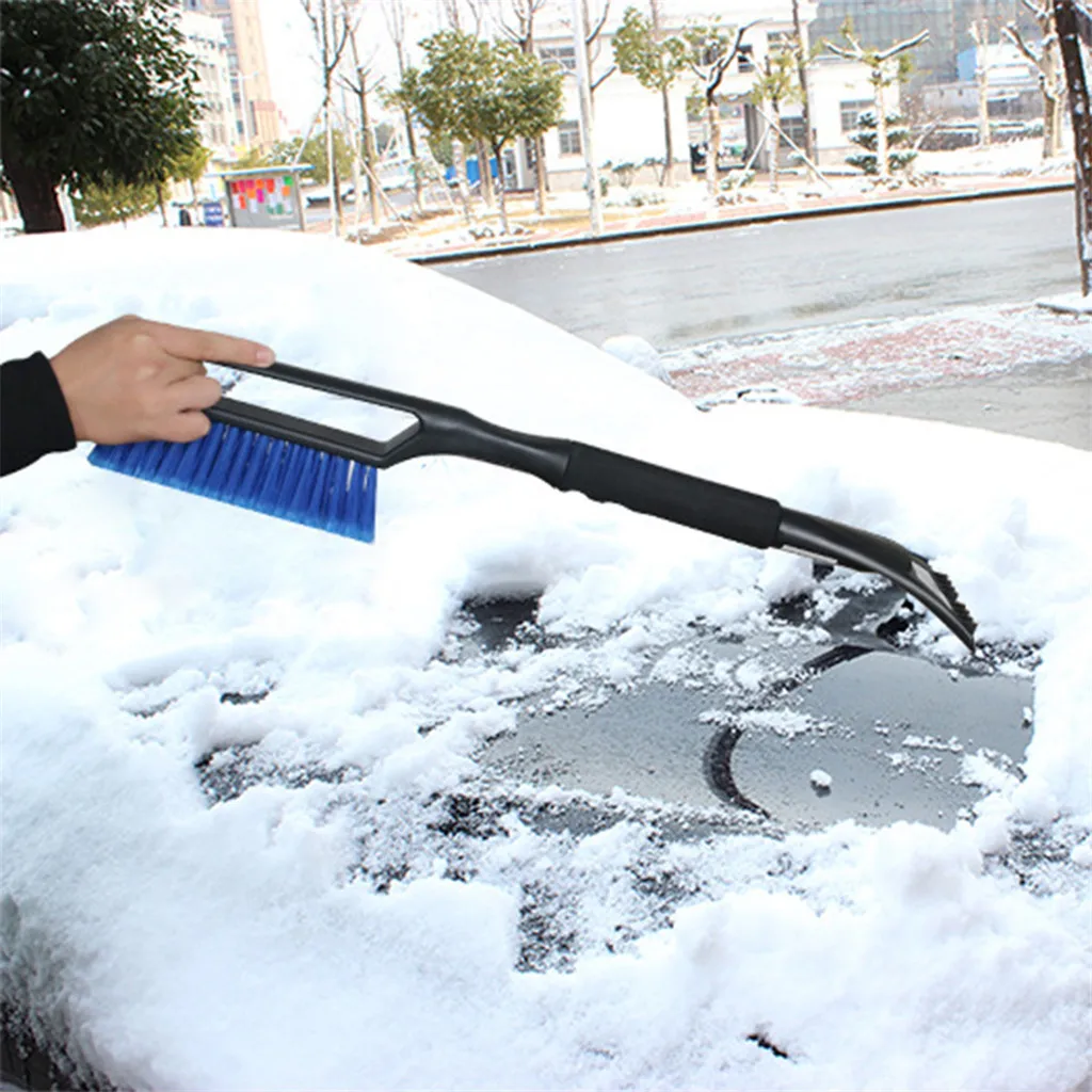 2-в-1 скребок для льда с щеткой для чистки автомобиля лобового стекла снег удаления инея метла пылесос автомобильный Стайлинг автомобиля дропшиппинг