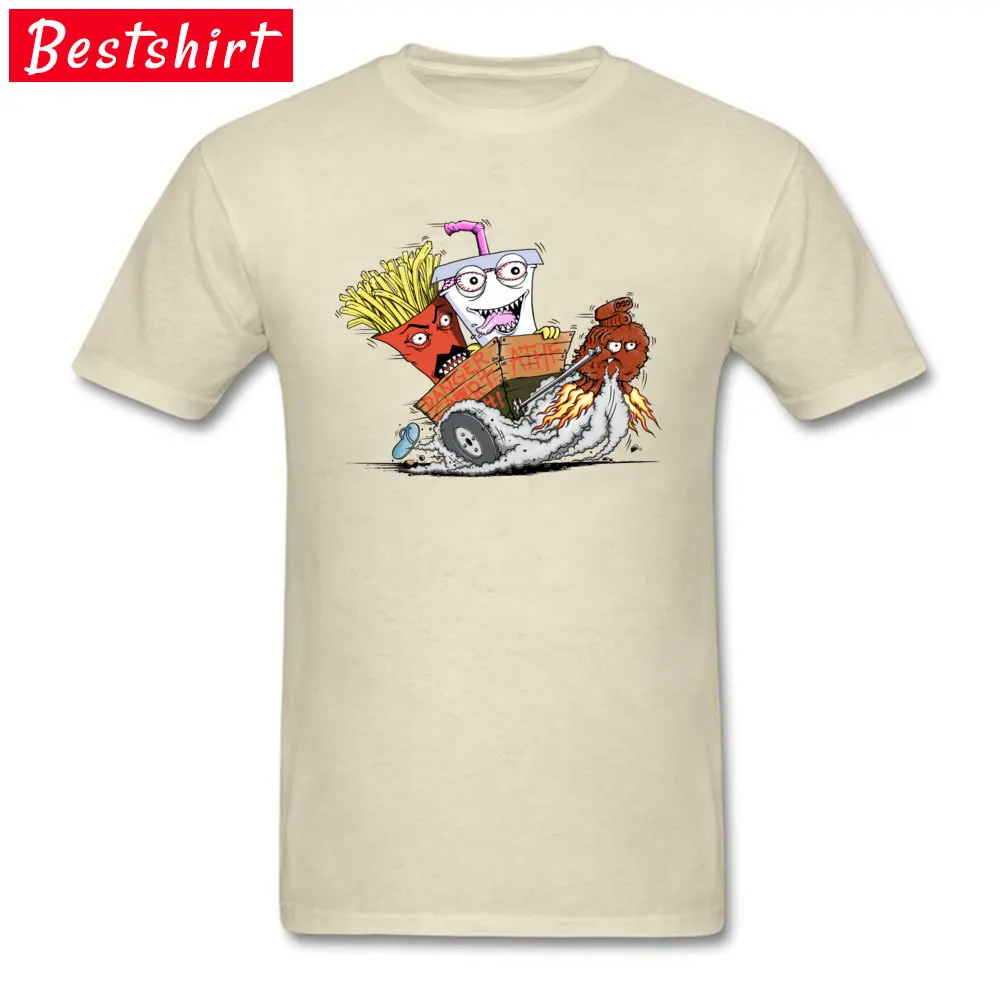 Funny Danger Cart Fink Custom Short Sleeve Summer/Autumn Tops Shirts Plain O-Neck 100% Cotton Clothing Shirt Mens T Shirt Danger Cart Fink beige