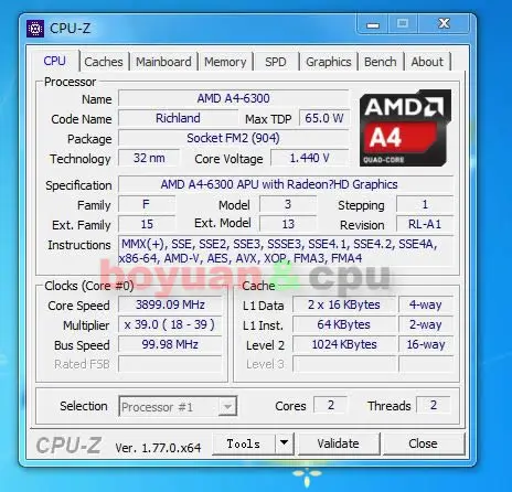 AMD A4-Series A4 6300 A4 6300k двухъядерный процессор AD6300OKA23HL разъем FM2