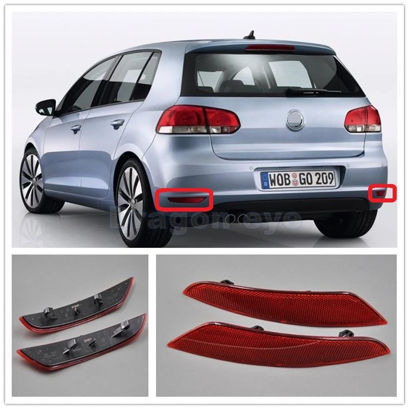 

New For VW Golf 6 MK6 2009 2010 2011 2012 2013 Rear Bumper Light Left and Right Bar Reflector Lamp Car-Styling