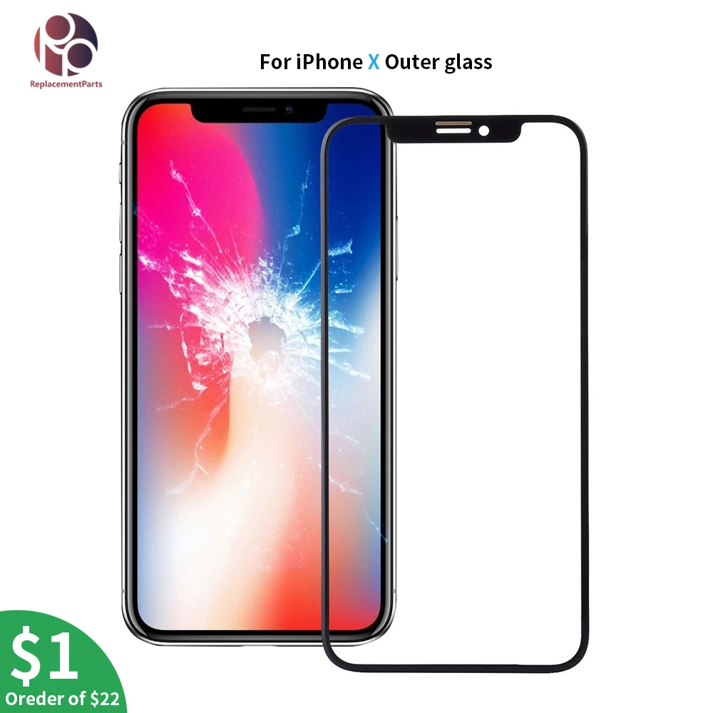 

Original Quality Front Outer Glass with OCA for iPhone X XR XS Xs Max LCD Screen Touch Replacement Repair Parts with Sticker
