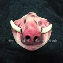 New Halloween Masquerade Pig Mask Terror Latex Rubber Funny Pig Emulsion Half Face Mask Clown Fun Face pig Mask in stock