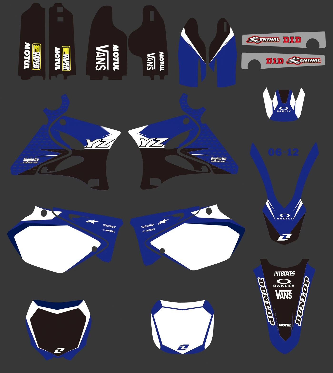 

NICECNC Motorcycle Decal And Sticker For Yamaha YZ125 YZ250 YZ 125 250 2002-2012 2013 2014 Fork Fender Graphic Stickers Kit