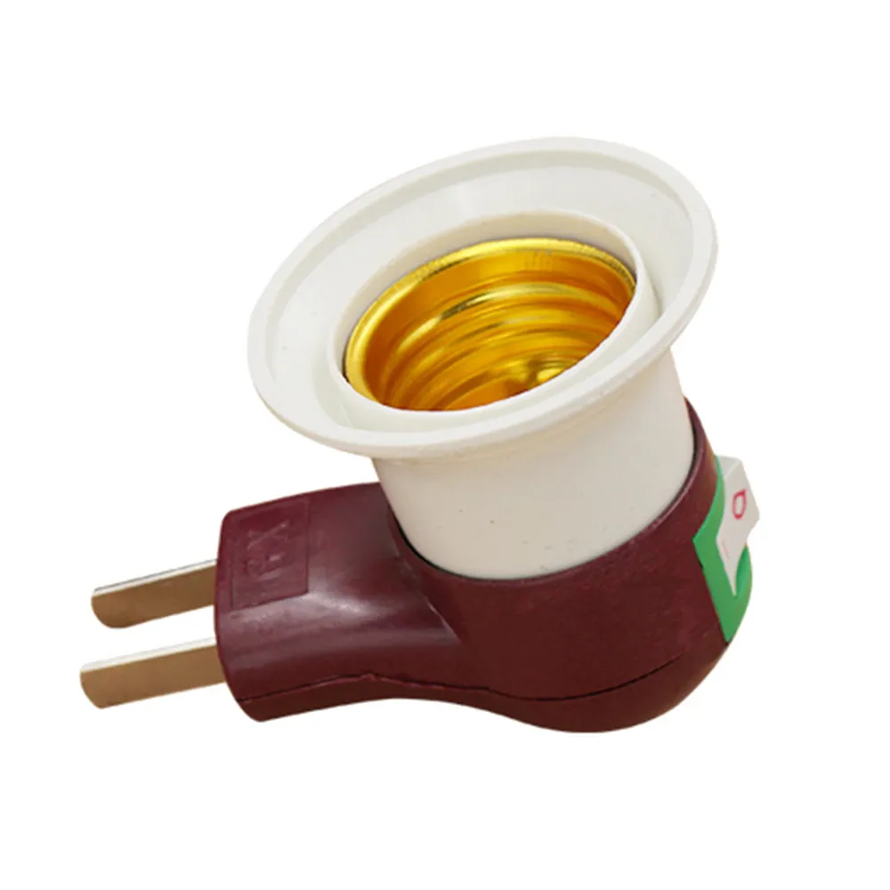 

1pcs with E27 lamp energy saving lamp switch socket screw plug mobile source free shipping