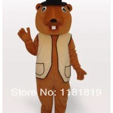 Короткий плюшевый костюм талисмана из бобра, модный на заказ, костюм для косплея аниме, маскарадный костюм