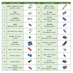 22-in-1 Electronic Component Sensor Module Kits for Arduino Raspberry Pi
