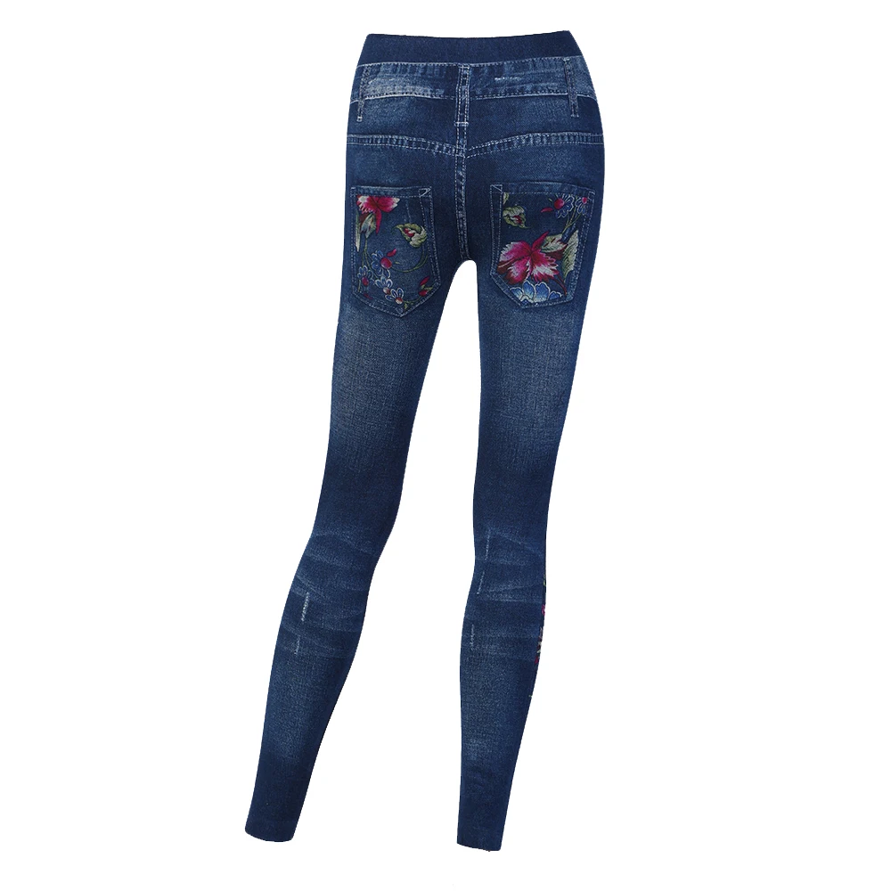 NIBESSER, женские джинсы из искусственного денима, женские бесшовные сексуальные широкие брюки с цветочным принтом размера плюс, уличная одежда