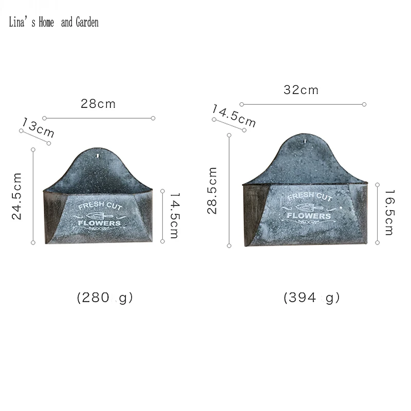 Дизайн конверта настенный винтажный цинковый горшок набор плантаторов