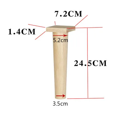 Скандинавском стиле мебель из цельного дерева ноги Многофункциональный ТВ шкаф ноги диван ноги дуба Деревянные ножки для стола табурет ножки мебель запчасти - Цвет: B6