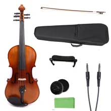 Yinfente 16 дюймов viola 5 струн электрическая Виола ель клен эбеновые крепления Бесплатный Футляр для Альта лук