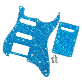

NEW Strat Pickguard SSH & Tremolo Cover Back Plate & Screw for FD Strat Guitar Accessories, Sky Blue Pearl