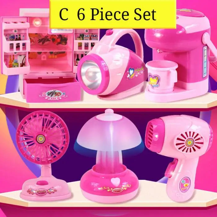 Aparelho de Cozinha Brinquedos com Luz Presente do Miúdo Pces Crianças Música Plástico Menina Fingir Jogar Brinquedo Conjunto An88 6 - 12 8 brinquedos com luz música plástico menina fingir