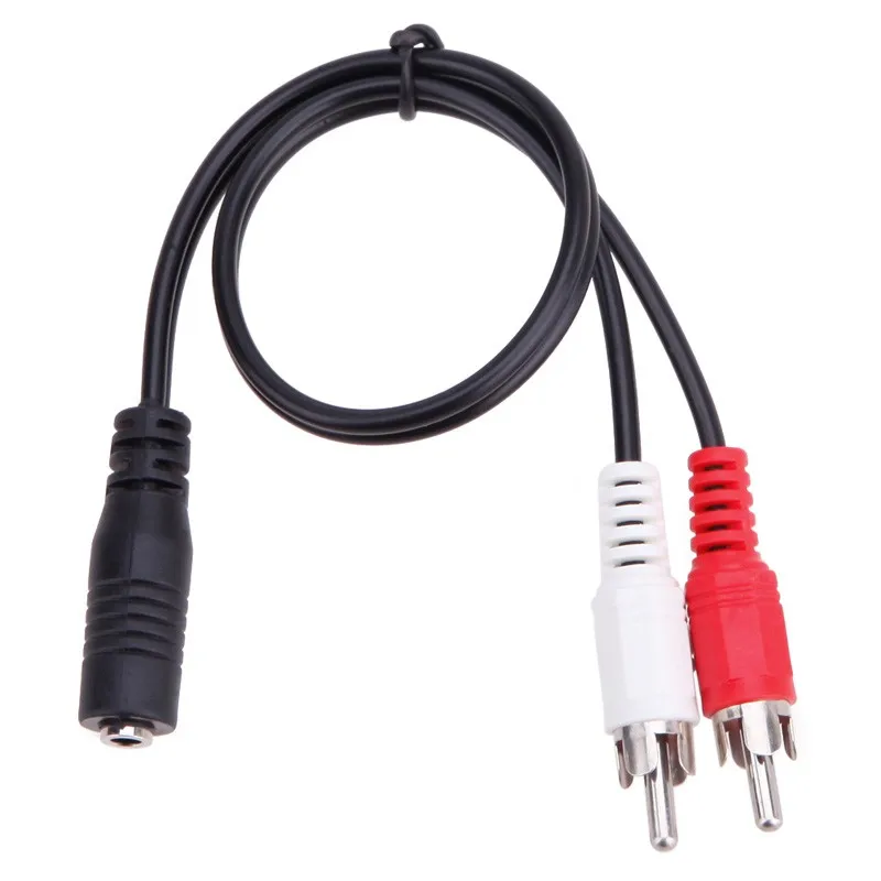 Универсальный RCA кабель 3 5 мм Jack стерео аудио гнездо на 2RCA штекер наушники AUX Y
