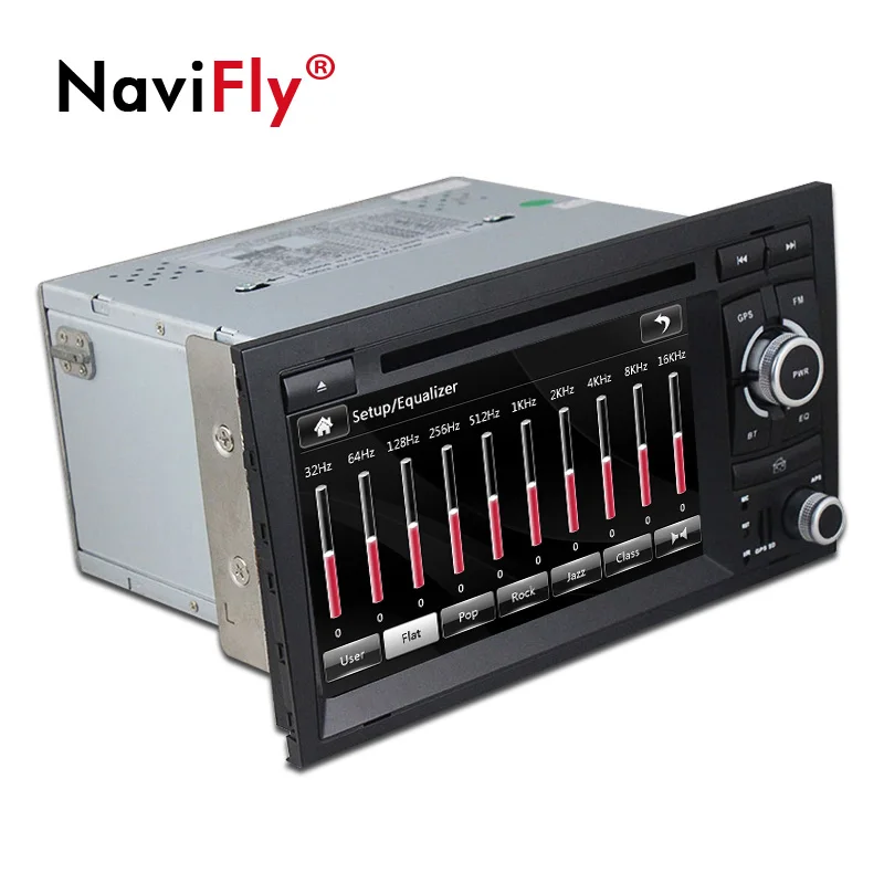 Cheap NaviFly Car DVD player multimedia radio audio For Audi A4 2002-2008 with GPS Navigation Ipod Canbus camera DVR BT RDS A4 4