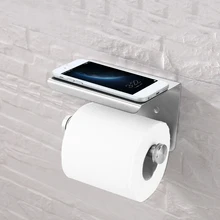 Esonmus настенный держатель для салфеток бумажный держатель для полотенец с полкой 304 из нержавеющей стали круглые бумажные полотенца в рулоне держатель для бумаги