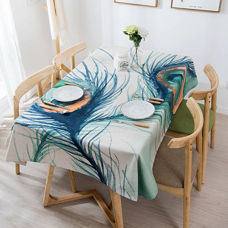 

Plant Pattern Tablecloth High Quality Nordic Printed Cotton Linen Home Restaurant Wedding Picnic Party Decoration Table Cloth