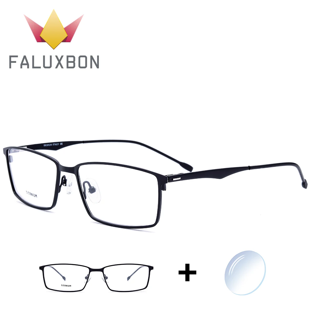 

Screwless Titanium Alloy Progressive Multifocal Prescription Glasses Men Black Rectangle Myopia Spectacles Male Optical Eyewear
