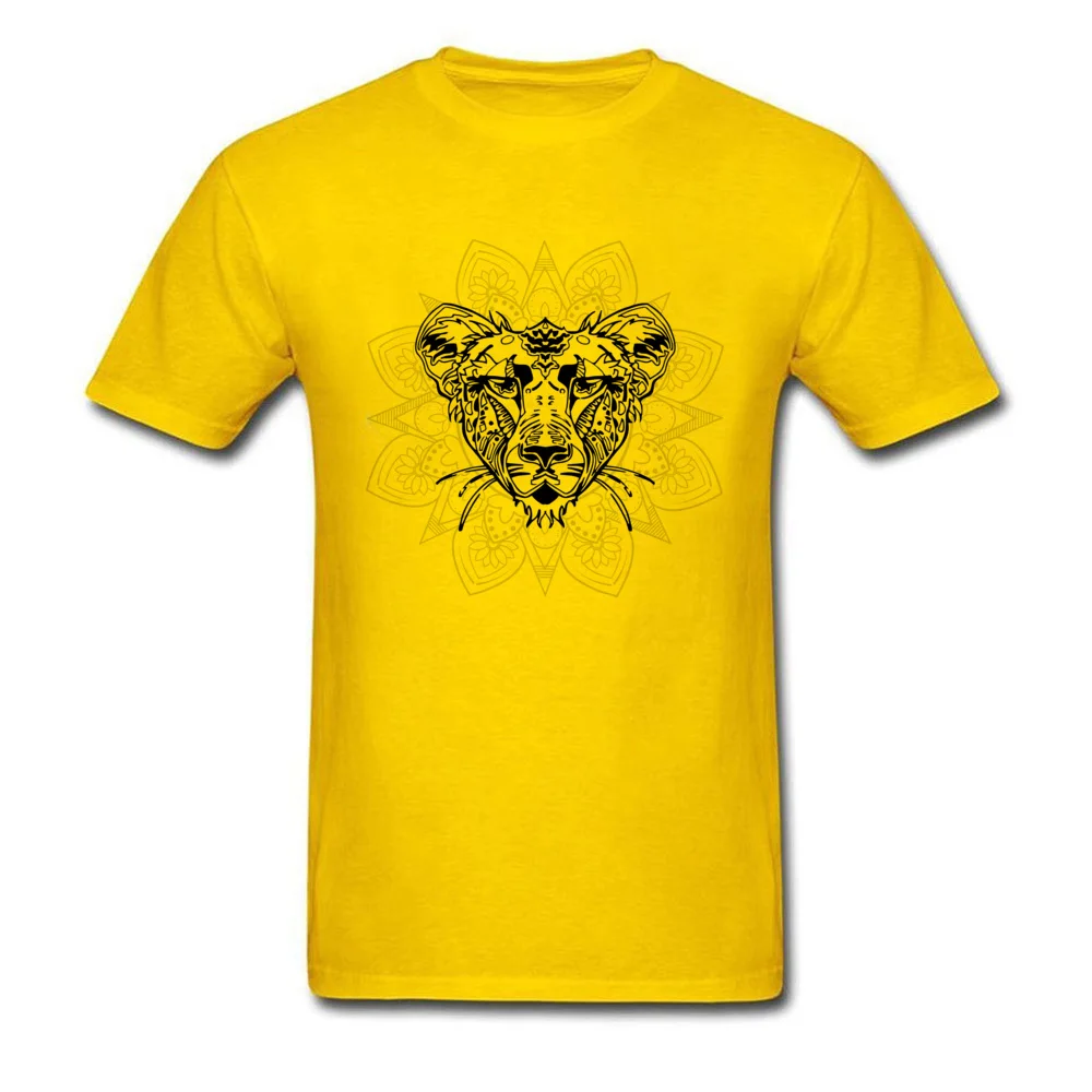 Ornement Feline Casual Summer/Autumn 100% Cotton Round Collar Youth Tees Camisa Tee-Shirt New Design Short Sleeve T-shirts Ornement Feline yellow