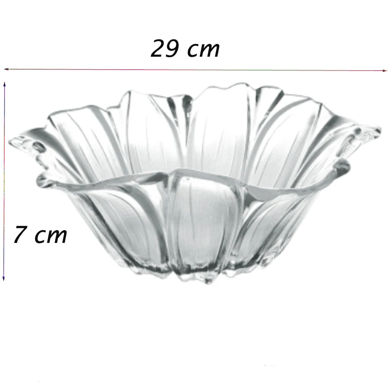 Хрустальные стеклянные сушеные тарелки для фруктов подарочная посуда для дома красивая стильная витражная стеклянная Фруктовая тарелка уникальные украшения для дома форма лоток для хранения - Цвет: middle Transparent