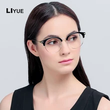 LIYUE, очки для компьютера, Oculos de Grau, оправа для очков для женщин, винтажные очки, классические, Ретро стиль, прозрачные линзы, оправа для ботана