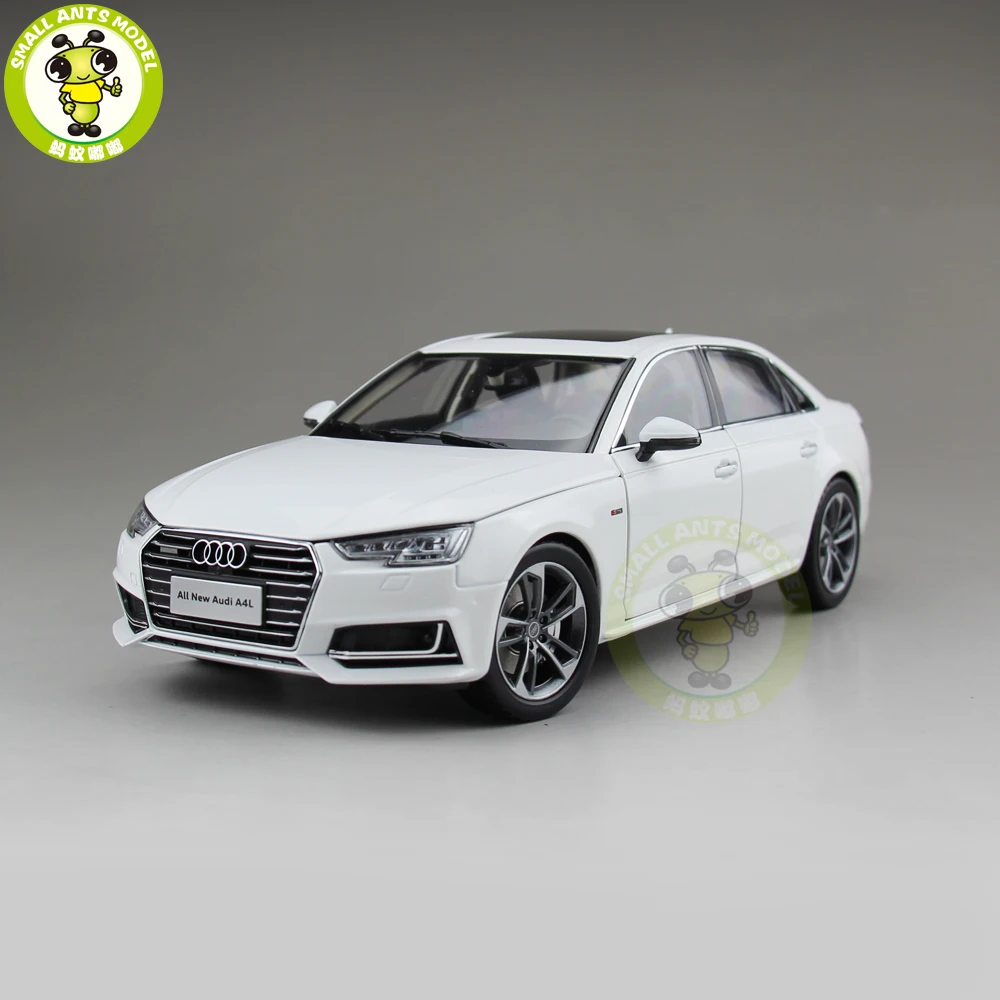 1/18 Audi A4 A4L литая под давлением металлическая модель автомобиля игрушка для мальчиков и девочек детская коллекция подарков Белый