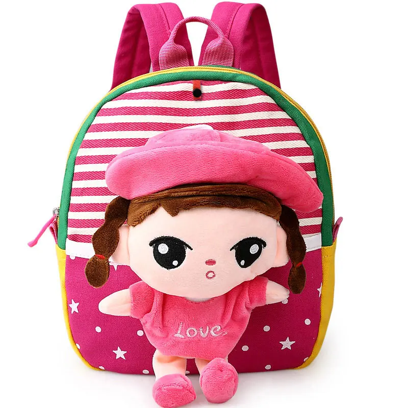 Cute Plush Bear Baby Boys Preschool Bags Little Children's Backpacks