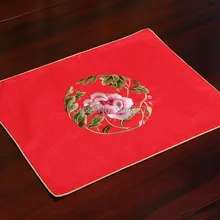 Вышивка цветок прямоугольник пластина столовых Свадьба обеденный стол мат декоративный столик защитный коврик Западная коврик пищевой