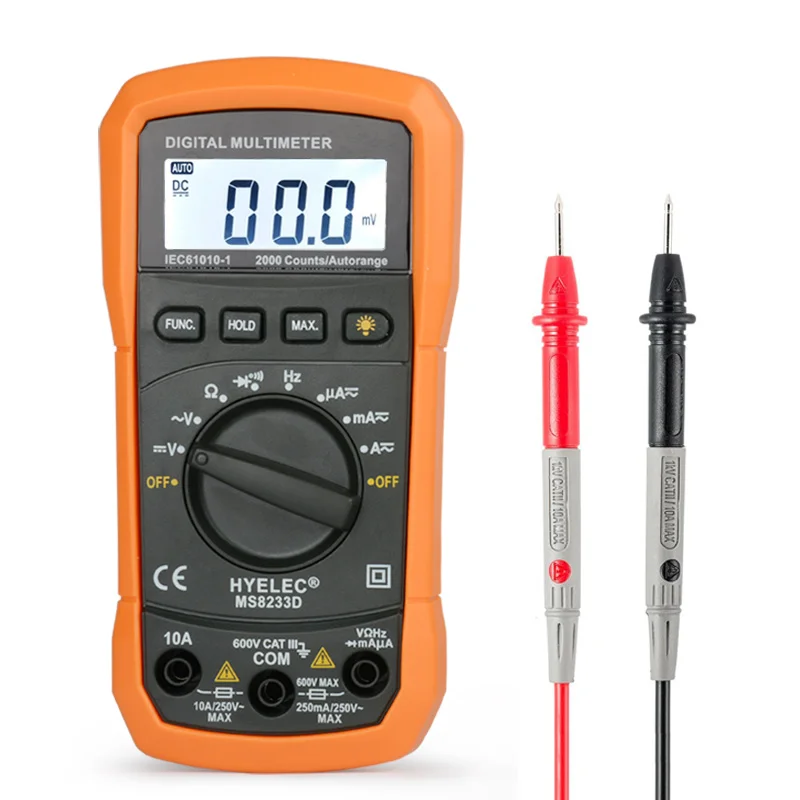 

8233D digital multimeter lcd capacitor tester probe multimetro profissional capacitance meter multimeters multitester