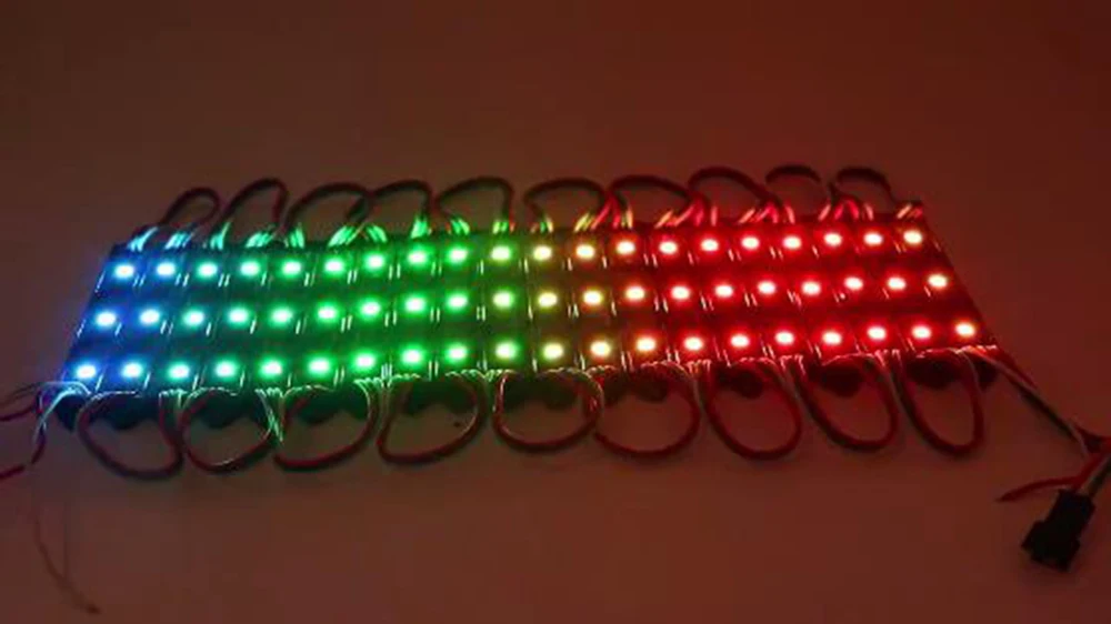 20 шт. WS2811 Светодиодный модуль водонепроницаемый светодиодный пиксельный цифровой модуль садовый светильник 3 Светодиодный DMX DC12V SMD5050 RGB струнный светильник многоцветный JQ0