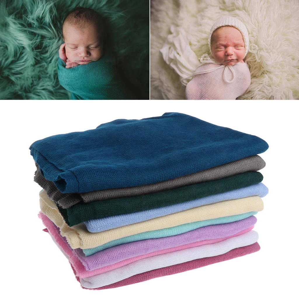 40*150 см одеяло для новорожденного мягкое эластичное вязаное Пеленальное покрывало, реквизит для фотографии