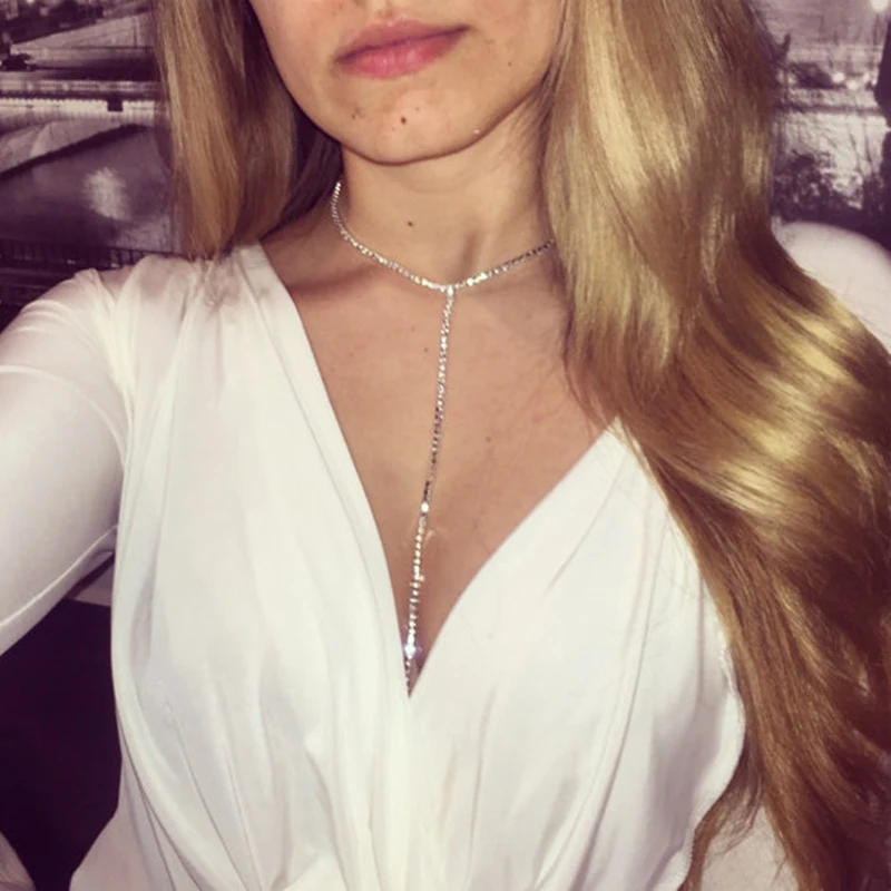 

New style fashion jewelry accessories crystal punk body chain for women sexy statement body chains BN-9
