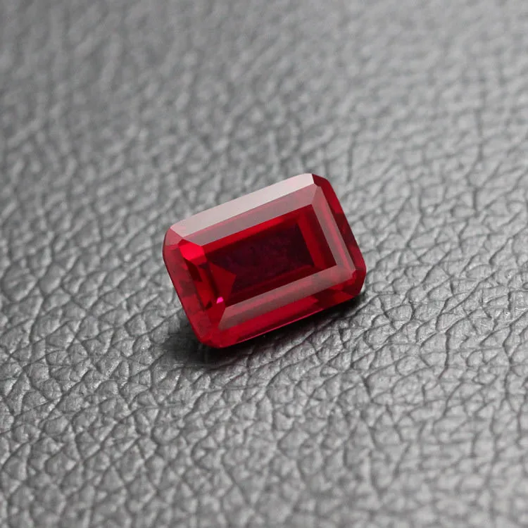 

rectangle red loose stone fancy colored faceted stones beads for jewelry maikng DIY red corundum