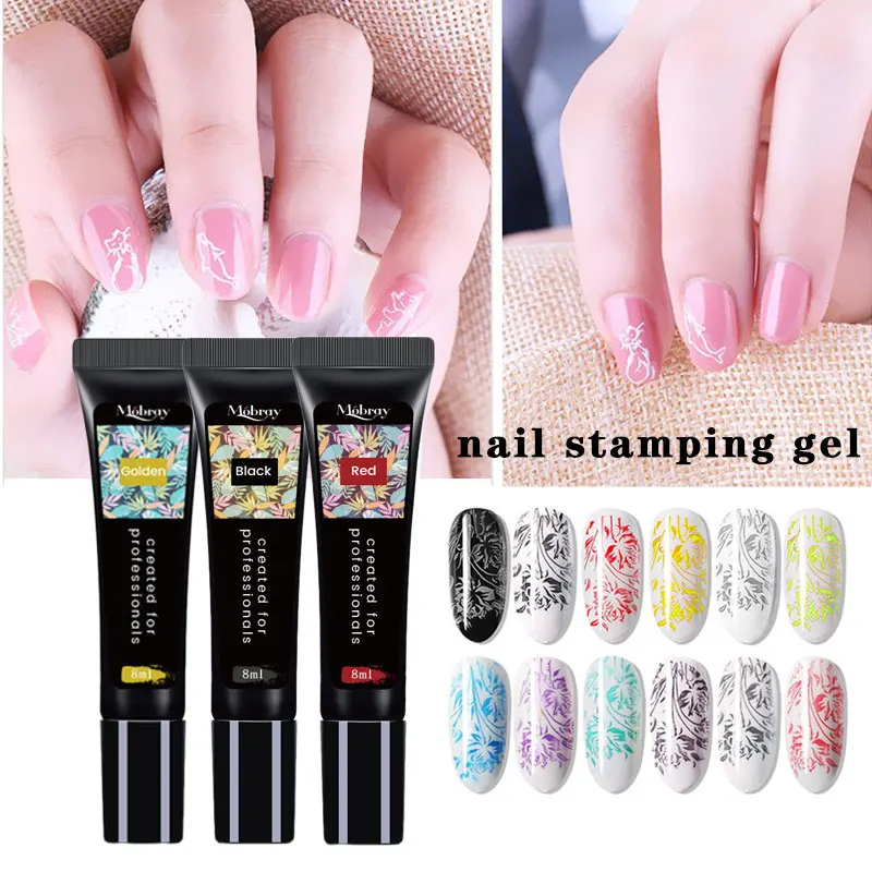 

Nail Stamping Gel Polish 8ml Pure 12 Color Stamp Print Oil UV Gel Lacquer Soak Off Varnish for Nail Art Stamping Plate