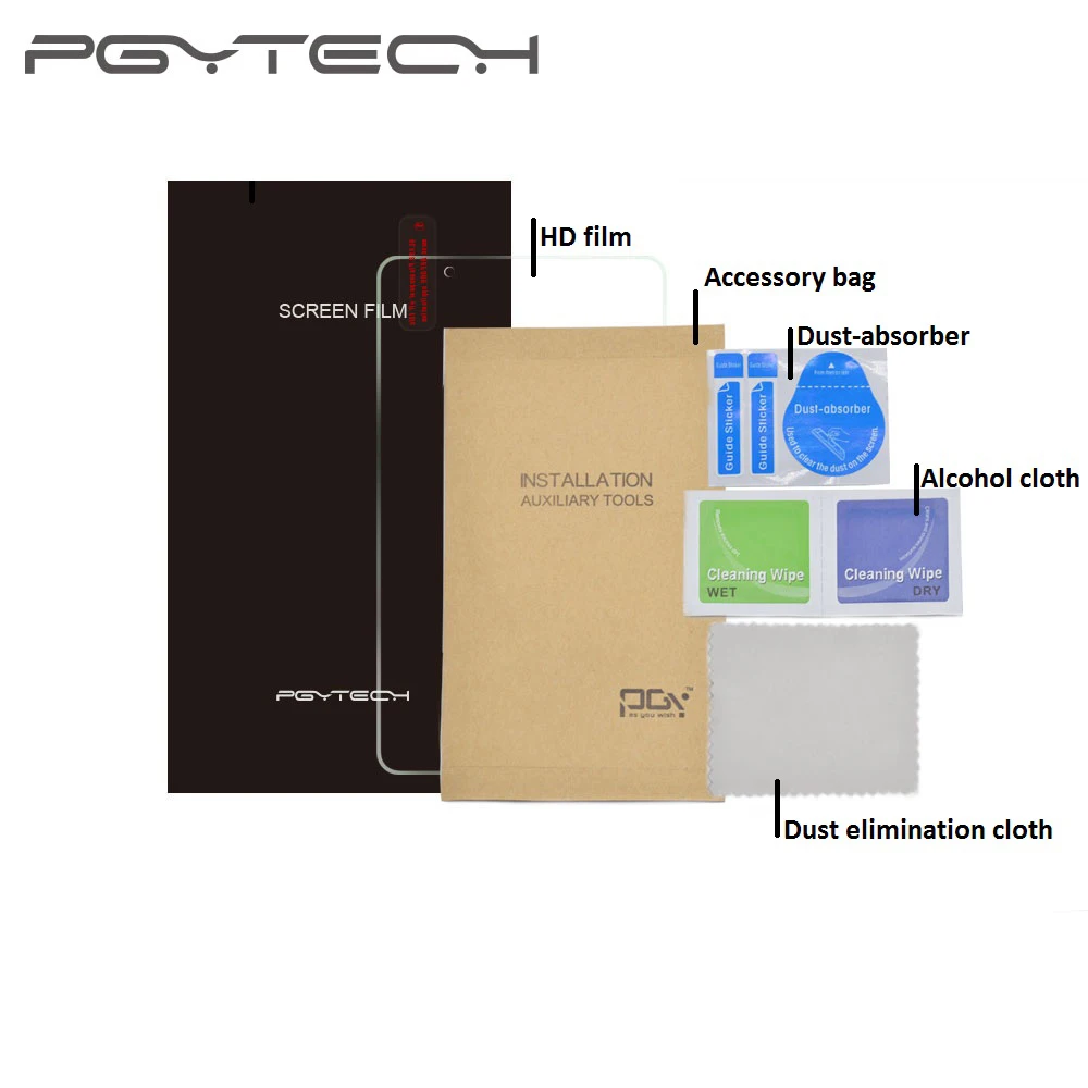 PGYTECH Новые PET Экран протектор Защитная Экран пленка для DJI Phantom 4 Pro+/V2.0 пульт дистанционного управления Экран