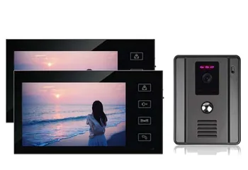 

XinSILu 7 Inch Video Door Phone Intercom System Monitor Touch Button 700TVL IR Camera 1Camera&2Monitors In Stock